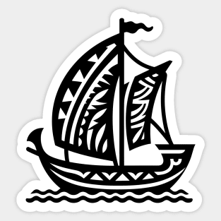 Polynesian Sailboat Sticker